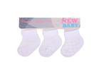 Dojčenské pruhované ponožky New Baby biele  - 3ks Biela 74 (6-9m)