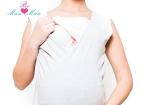 Tehotenská, dojčiace nočná košeľa IRIS - sv.šedá, L/XL