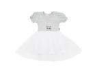 Dojčenské šatôčky s tylovou sukienkou New Baby Wonderful sivé Sivá 68 (4-6m)
