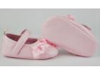 Dojčenské capáčky/topánočky, lakovky s volánikom, ružové, Baby Nellys, 56-68 (0-6 m)