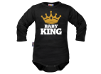 Body dlhý rukáv Dejna Baby King - čierne, veľ. 68, 68 (3-6m)