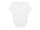 Luxusné bavlnené body dlhý rukáv New Baby - biele Biela 62 (3-6m)
