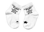 Baby Nellys Bavlnené ponožky Baby Little Star - biele, veľ. 104/116, 104-116 (4-6r)