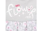Dojčenské letné bavlnené šatôčky s čelenkou New Baby Happy Flower sivé Sivá 92 (18-24m)
