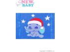 Vianočné bavlnené pančucháčky New Baby modré so slonom Modrá 68 (4-6m)