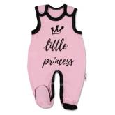 Baby Nellys Dojčenské bavlnené dupačky, ružové - Little Princess, 56 (1-2m)