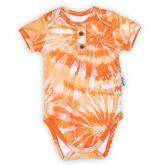 Dojčenské bavlnené body s krátkym rukávom Nicol Tomi oranžová Oranžová 62 (3-6m)