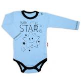 Baby Nellys Body dlhý rukáv, modré, Baby Little Star, veľ. 62, 62 (2-3m)