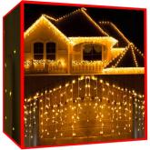 Vianočné osvetlenie - rampúchy 300 LED teplá biela 31V