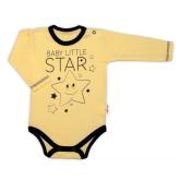Baby Nellys Body dlhý rukáv, žlté, Baby Little Star, veľ. 86, 86 (12-18m)