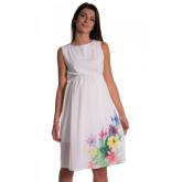 Be MaaMaa Tehotenské šaty bez rukávov s potlačou kvetín - ecru, vel´. XL, XL (42)