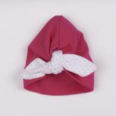 Dievčenská čiapočka turban New Baby For Girls dots Ružová 68 (4-6m)