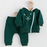 Dojčenské tepláčky a mikinka New Baby Animals Cat zelená Zelená 62 (3-6m)