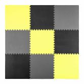 Penová podložka na puzzle 180x180cm 9 ks sivá žltá