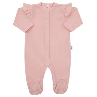 Dojčenský bavlnený overal New Baby Practical ružový dievča Ružová 86 (12-18m)