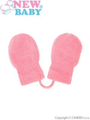 Detské zimné rukavičky New Baby svetlo ružové Ružová 56 (0-3m)