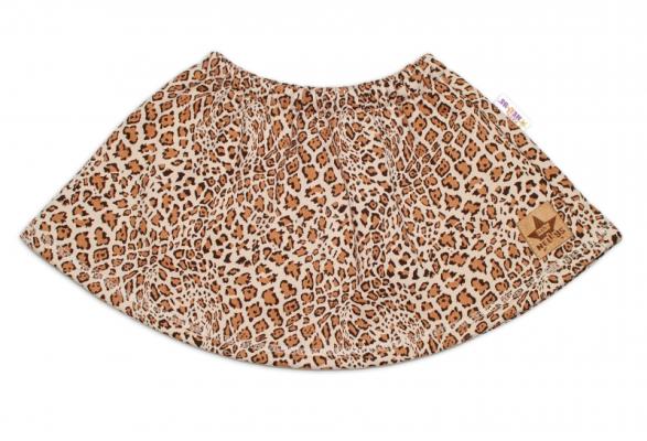 BABY NELLYS Dětská sukne Gepard - hnedá, veľ. 92, 92 (18-24m)