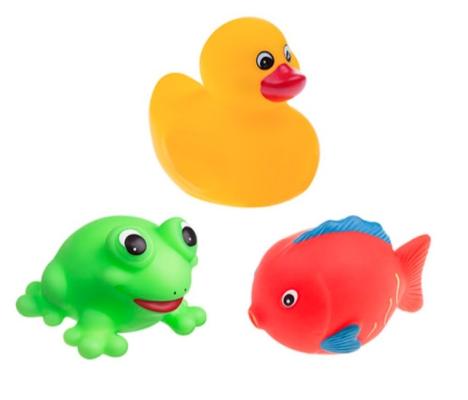 Tullo Gumové zvieratká do vody - Kačička, rybička a žabička