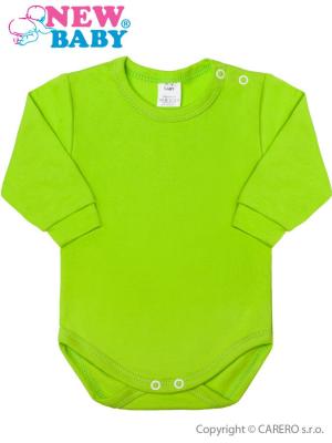 Dojčenské body s dlhým rukávom New Baby svetlo zelené Zelená 80 (9-12m)