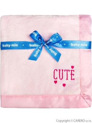 Detská plyšová deka Baby Mix Cute ružová