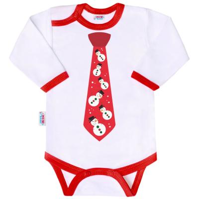 Body s potlačou New Baby s kravatou Červená 86 (12-18m)